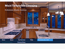 Tablet Screenshot of maidtosparklecleaning.com
